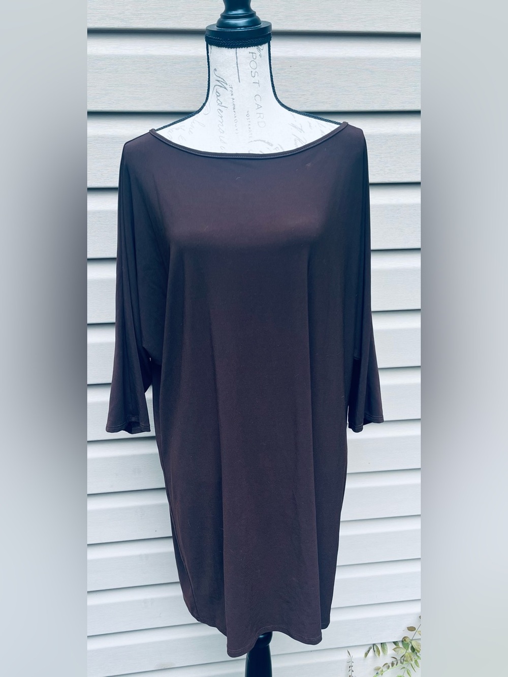 Brown Women's Boatneck Dress